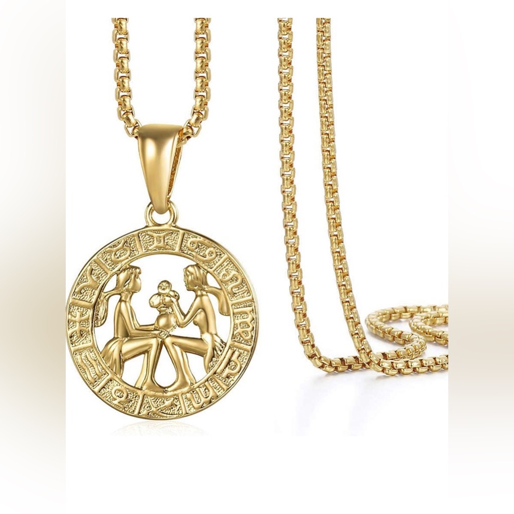 Gold plated gemini necklace ♊️